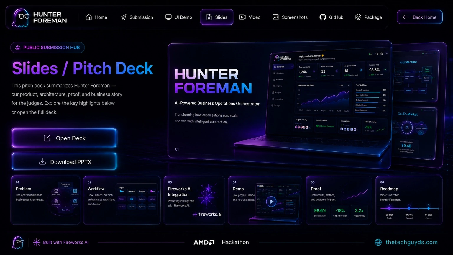 Hunter Foreman slides page